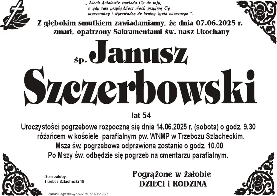W komentarzach wpisujemy wspomnienia i kondolencje.