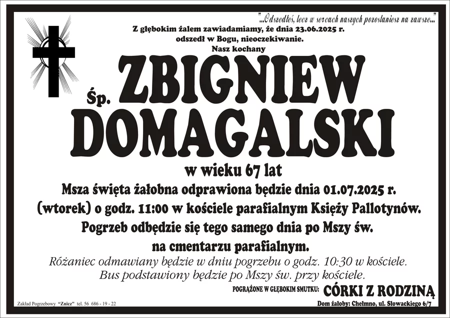 W komentarzach wpisujemy wspomnienia i kondolencje.