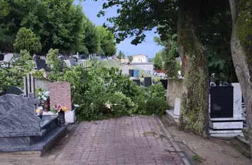 Burza w Chełmnie i okolicy. Piorun uderzył w dom/ Fot. KP PSP Chełmno
