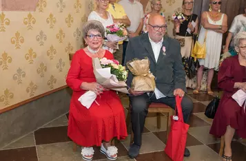 Złote gody w ratuszu w Chełmnie/ Fot. Pitrex