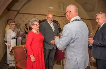 Złote gody w ratuszu w Chełmnie/ Fot. Pitrex