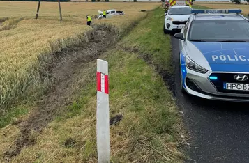 Wypadek na DK 91 pod Chełmnem/ Fot. KP PSP Chełmno