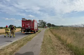Wypadek w Nowych Dobrach pod Chełmnem/ Fot. KP PSP Chełmno/ OSP Chełmno
