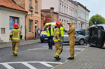 Wypadek w centrum Chełmna/ Fot. JH