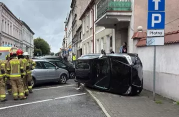 Wypadek w centrum Chełmna/ Fot. KP PSP Chełmno