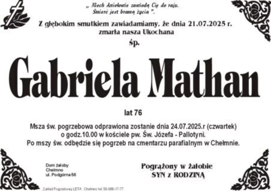 W komentarzach wpisujemy wspomnienia i kondolencje.