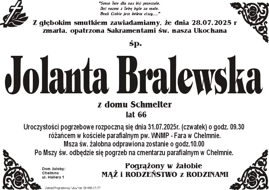 W komentarzach wpisujemy wspomnienia i kondolencje.