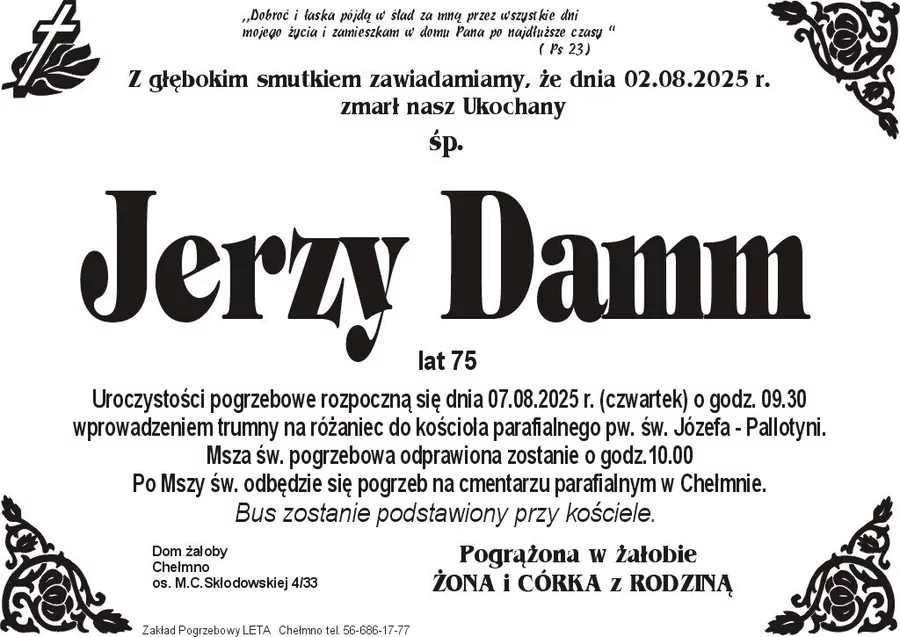 W komentarzach wpisujemy wspomnienia i kondolencje.