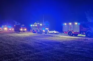 Pożar domu w Bieńkówce w gminie Chełmno/ Fot. OSP Bieńkówka