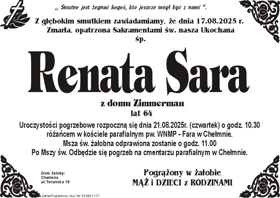W komentarzach wpisujemy wspomnienia i kondolencje.