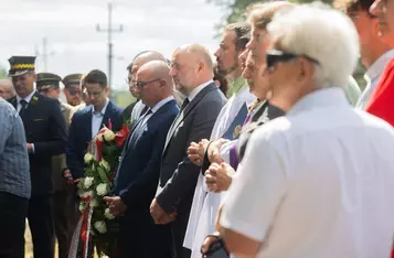 Uroczystość upamiętniająca ofiary katastrofy pod Otłoczynem, 19 sierpnia 2025 r., fot. Mikołaj Kuras dla UMWKP