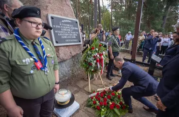 Uroczystość upamiętniająca ofiary katastrofy pod Otłoczynem, 19 sierpnia 2025 r., fot. Mikołaj Kuras dla UMWKP
