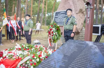 Uroczystość upamiętniająca ofiary katastrofy pod Otłoczynem, 19 sierpnia 2025 r., fot. Mikołaj Kuras dla UMWKP