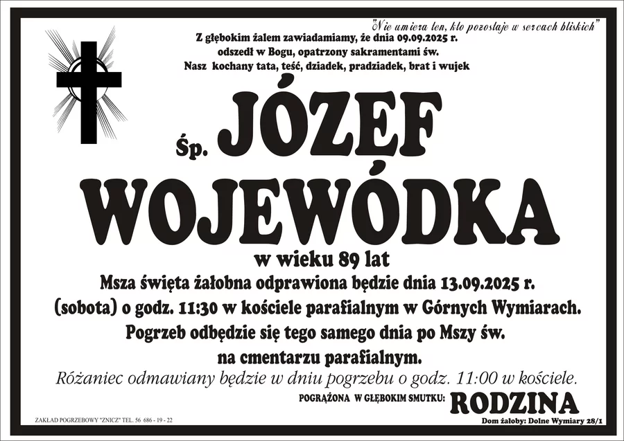 W komentarzach wpisujemy wspomnienia i kondolencje.