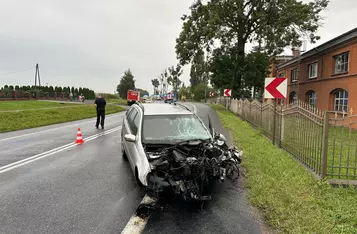 Wypadek na DK 91 pod Chełmnem/ Fot. KP PSP Chełmno