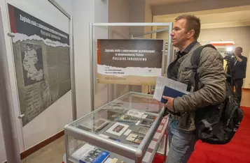 Wernisaż wystawy „Zagłada chorych psychicznie podczas II wojny światowej w okupowanej Polsce. Początek ludobójstwa”, fot. Mikołaj Kuras dla UMWKP