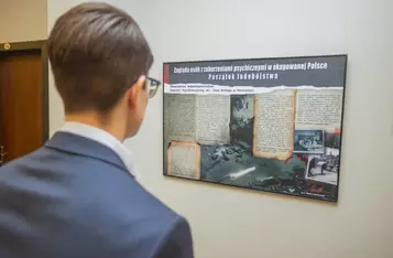 Wernisaż wystawy „Zagłada chorych psychicznie podczas II wojny światowej w okupowanej Polsce. Początek ludobójstwa”, fot. Mikołaj Kuras dla UMWKP