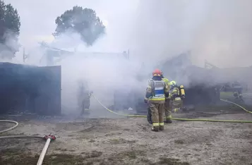 Pożar w gminie Chełmno/ Fot. KP PSP Chełmno
