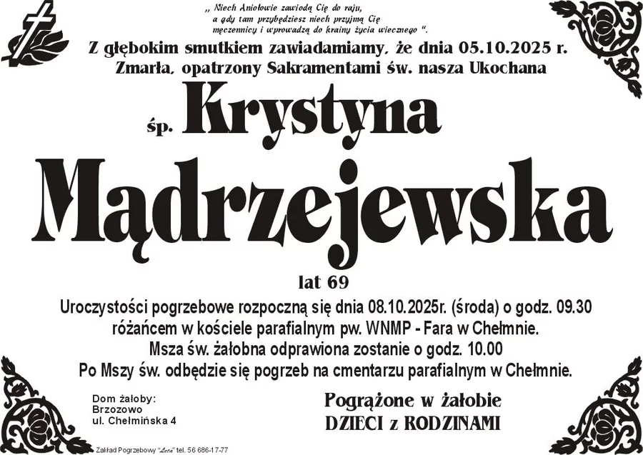 W komentarzach wpisujemy wspomnienia i kondolencje.