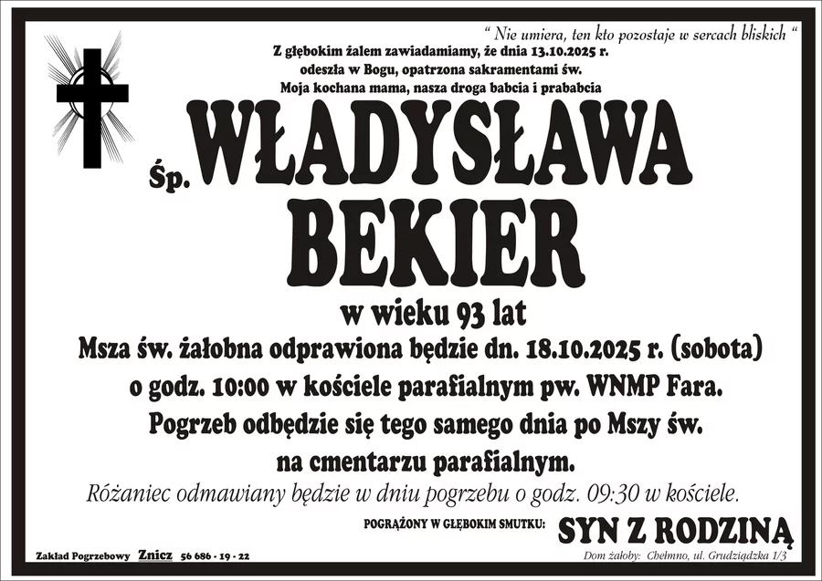 W komentarzach wpisujemy wspomnienia i kondolencje.