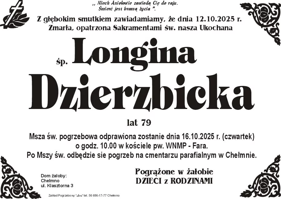 W komentarzach wpisujemy wspomnienia i kondolencje.