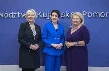 Wręczenie nagrody dla najlepszej terapeutki zajęciowej. Fot. Mikołaj Kuras dla UMWKP