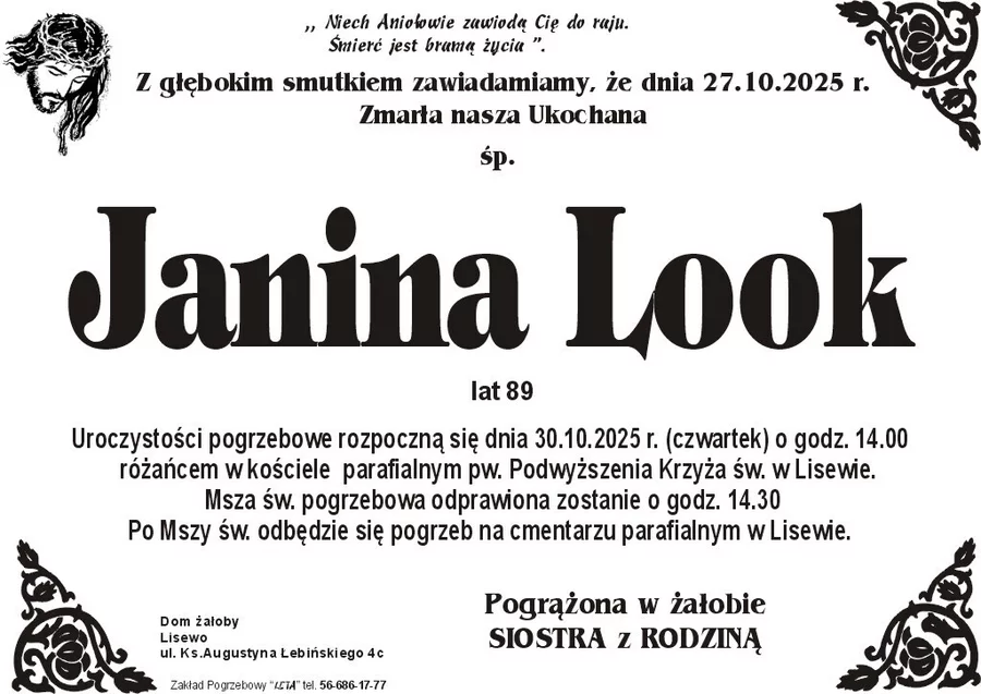 W komentarzach wpisujemy wspomnienia i kondolencje.
