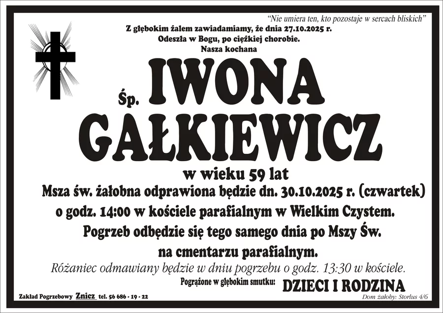 W komentarzach wpisujemy wspomnienia i kondolencje.