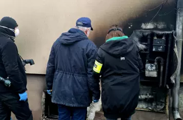 Tragiczny pożar domu w Chełmnie/ Fot. KPP Chełmno