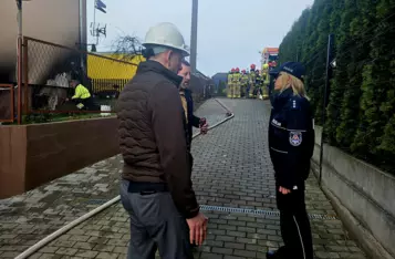 Tragiczny pożar domu w Chełmnie/ Fot. KPP Chełmno