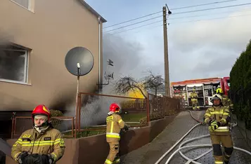 Tragiczny pożar domu w Chełmnie/ Fot. KP PSP Chełmno
