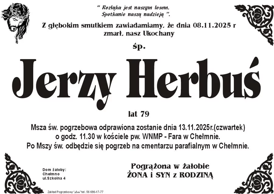 W komentarzach wpisujemy wspomnienia i kondolencje.