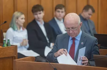 Sesja sejmiku województwa, 24 listopada 2025, fot. Mikołaj Kuras dla UMWKP