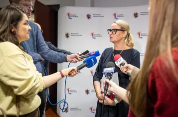 Konferencja dotycząca nowego rozkładu jazdy pociągów, fot. Szymon Zdziebło/tarantoga.pl dla UMWKP
