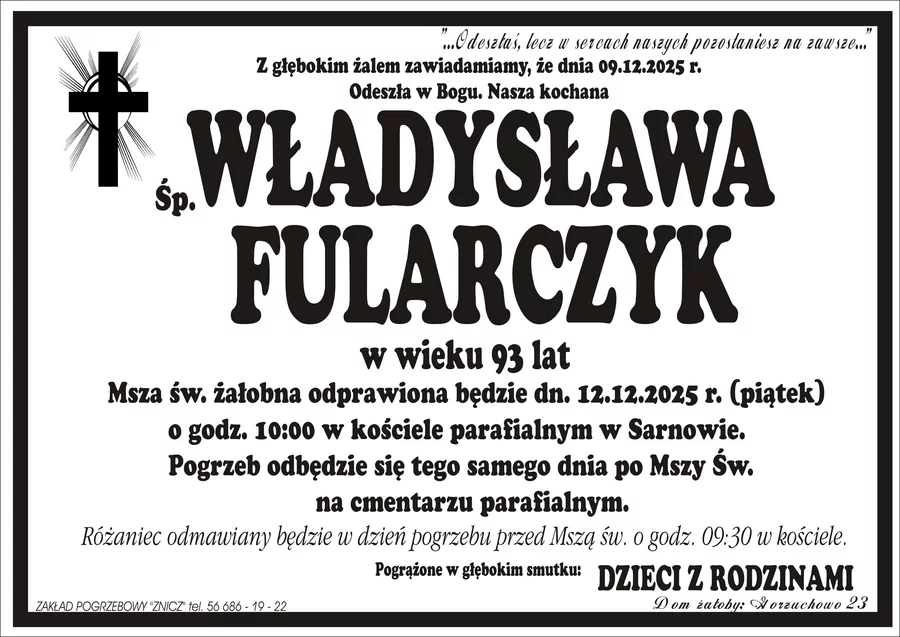 W komentarzach wpisujemy wspomnienia i kondolencje.