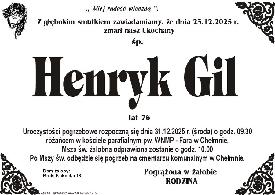 W komentarzach wpisujemy wspomnienia i kondolencje.