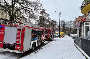 Tragiczny pożar w kamienicy w Chełmnie/ Fot. KP PSP Chełmno