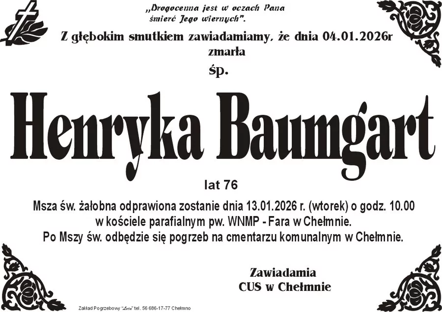 W komentarzach wpisujemy wspomnienia i kondolencje.