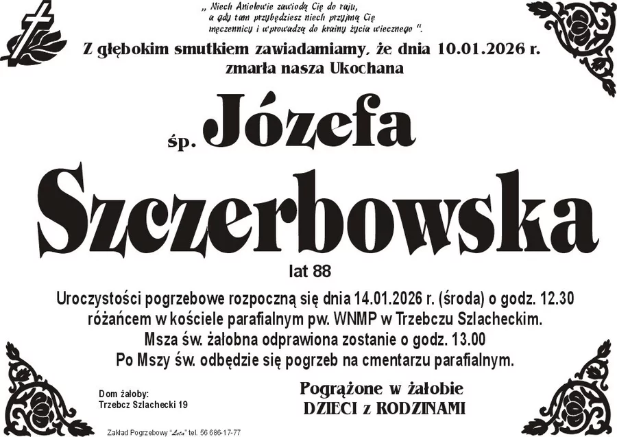 W komentarzach wpisujemy wspomnienia i kondolencje.