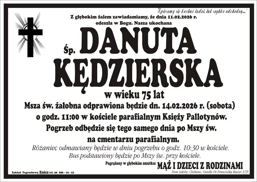 W komentarzach wpisujemy wspomnienia i kondolencje.