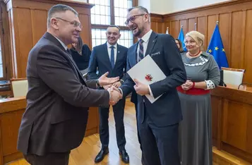 Uroczystość wręczenia umów KPO, 9 lutego 2026, fot. Mikołaj Kuras dla UMWKP