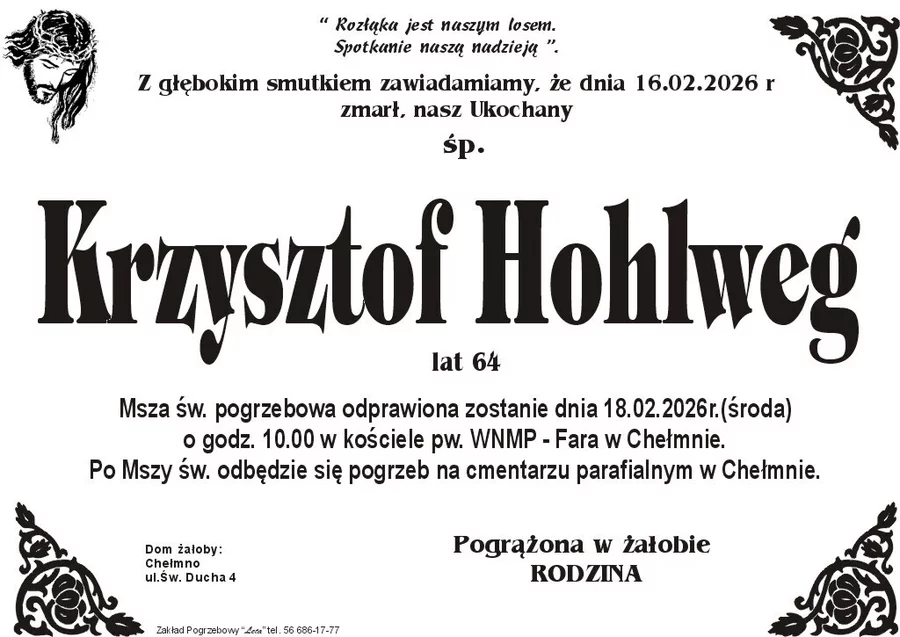 W komentarzach wpisujemy wspomnienia i kondolencje.