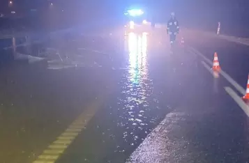 Zalane drogi i posesje w Chełmnie i okolicy/ Fot. KP PSP Chełmno