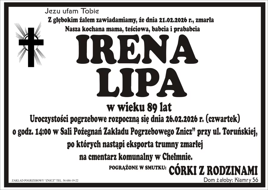W komentarzach wpisujemy wspomnienia i kondolencje.
