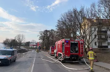 Awaria gazociągu w Chełmnie/ Fot. KP PSP Chełmno