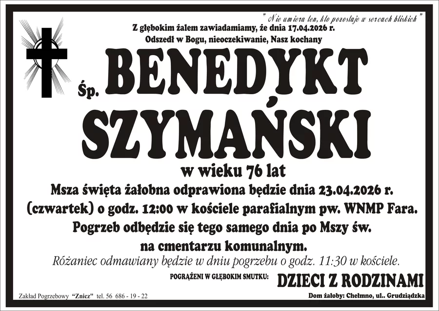 W komentarzach wpisujemy wspomnienia i kondolencje.