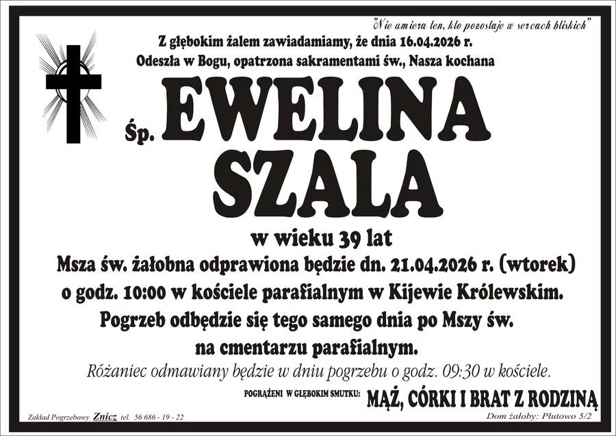 W komentarzach wpisujemy wspomnienia i kondolencje.