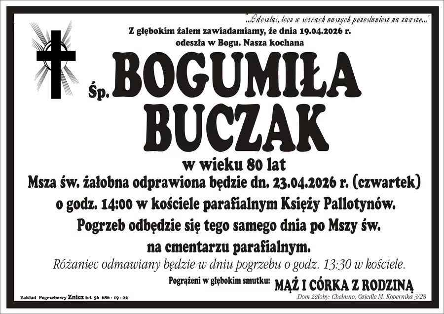 W komentarzach wpisujemy wspomnienia i kondolencje.