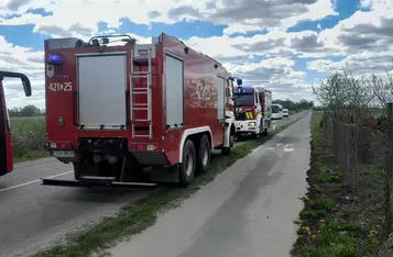 Pożar w Kijewie Szlacheckim pod Chełmnem/ Fot. KP PSP Chełmno