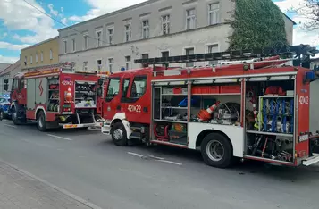 Pożar na ul. Młyńskiej w Chełmnie/ Fot. KP PSP Chełmno